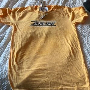 Yellow graphic T Santa Cruz skater shirt